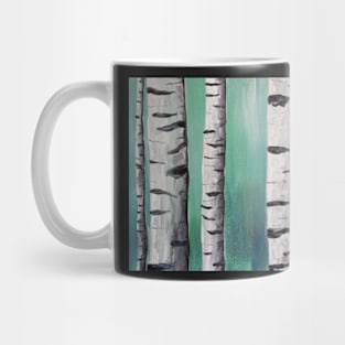 Pastel Birch Trees Mug